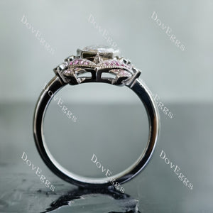 Doveggs Marquise Step cut art deco moissanite engagement ring