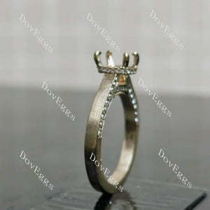 Doveggs solitaire pave engagement ring semi-mount only(Exclusively to DovEggs Stones)