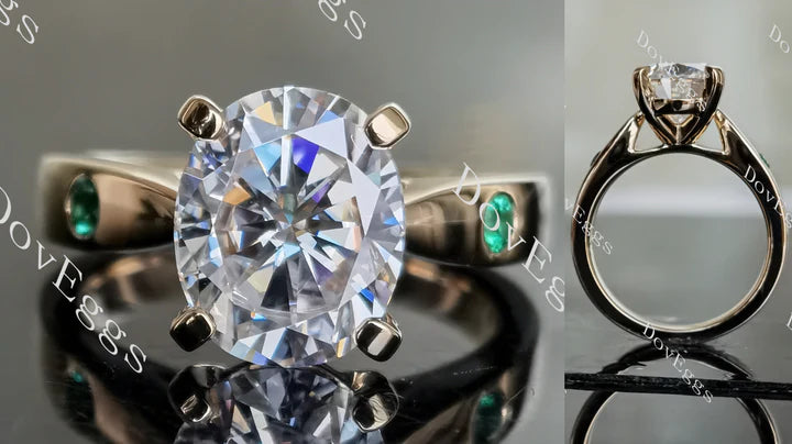 Doveggs art deco engagement ring only semi-mount only(Exclusively to DovEggs Stones)