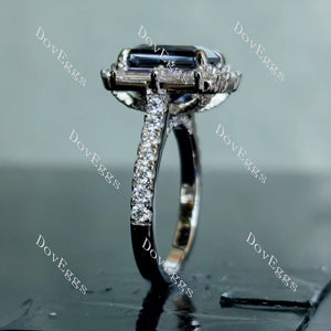 Doveggs halo pave engagement ring semi-mount only(Exclusively to DovEggs Stones)