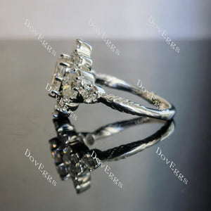 DovEggs side stones vintage engagement ring semi-mount only(Exclusively to DovEggs Stones)