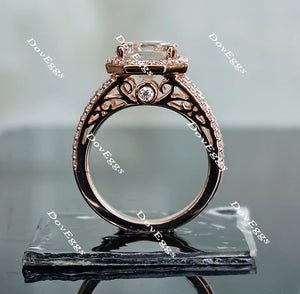 DovEggs split shank halo pave engagement ring only semi-mount only(Exclusively to DovEggs Stones)