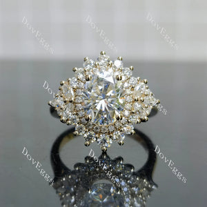 The Jessica halo vintage engagement ring semi-mount only(Exclusively to DovEggs Stones)