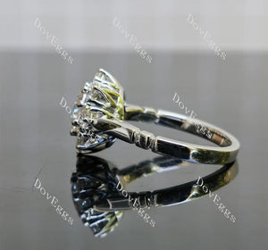 Doveggs halo engagement ring semi-mount only(Exclusively to DovEggs Stones)