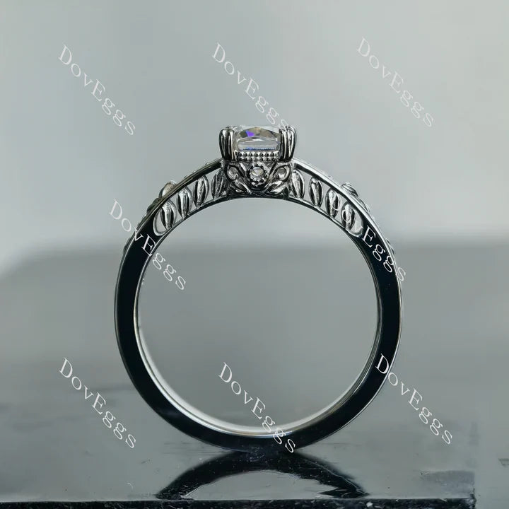 DovEggs solitaire engagement ring semi-mount only(Exclusively to DovEggs Stones)