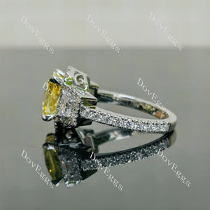 Doveggs halo pave engagement ring semi-mount only(Exclusively to DovEggs Stones)