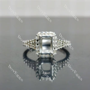 Doveggs split shank pave engagement ring only semi-mount only(Exclusively to DovEggs Stones)