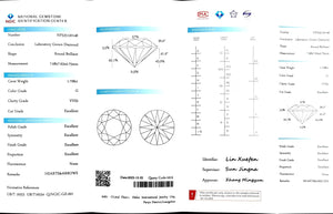 Doveggs 1.708ct round G color VVS2 Clarity Excellent cut lab diamond stone(certified)