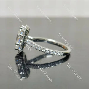 DovEggs halo pave engagement ring only semi-mount only(Exclusively to DovEggs Stones)