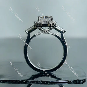 DovEggs halo pave engagement ring semi-mount only(Exclusively to DovEggs Stones)