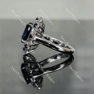 DovEggs floral halo engagement ring semi-mount only(Exclusively to DovEggs Stones)