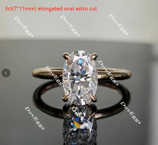 Doveggs hidden halo engagement ring semi-mount only(Exclusively to DovEggs Stones)