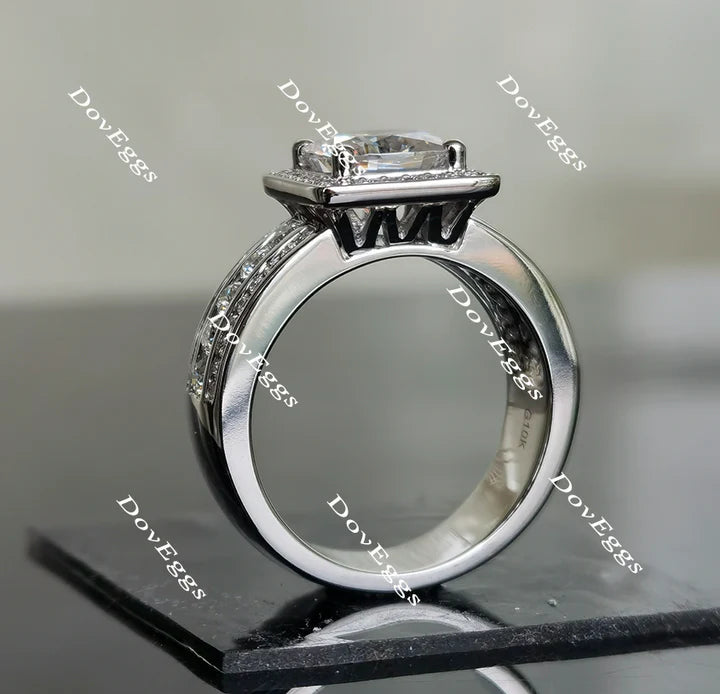 Doveggs halo engagement ring only semi-mount only(Exclusively to DovEggs Stones)