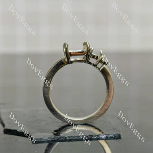 Doveggs three stones eternity engagement ring semi-mount only(Exclusively to DovEggs Stones)