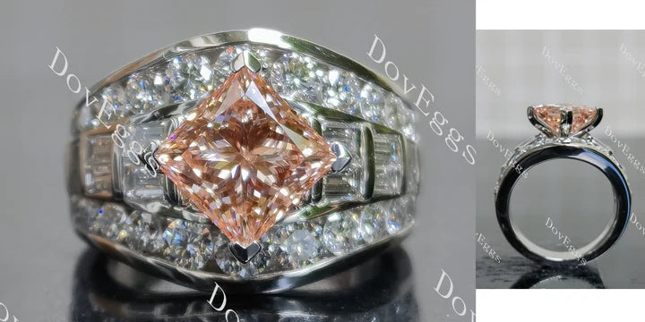 Doveggs channel vintage engagement ring only semi-mount only(Exclusively to DovEggs Stones)