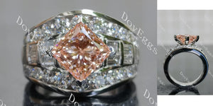 Doveggs channel vintage engagement ring only semi-mount only(Exclusively to DovEggs Stones)