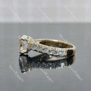 Doveggs heart pave vintage moissanite engagement ring(engagement ring only)