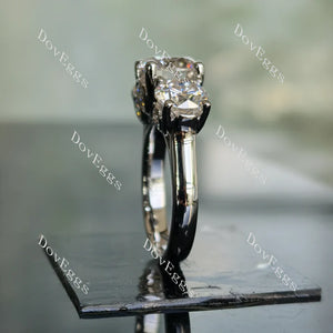 Doveggs three stones engagement ring semi-mount only(Exclusively to DovEggs Stones)