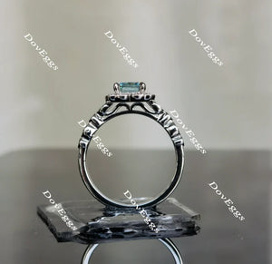 DovEggs art deco halo engagement ring only semi-mount only(Exclusively to DovEggs Stones)