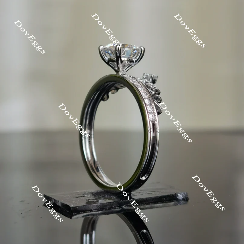 DoveEggs full eternity pave engagement ring only semi-mount only(Exclusively to DovEggs Stones)