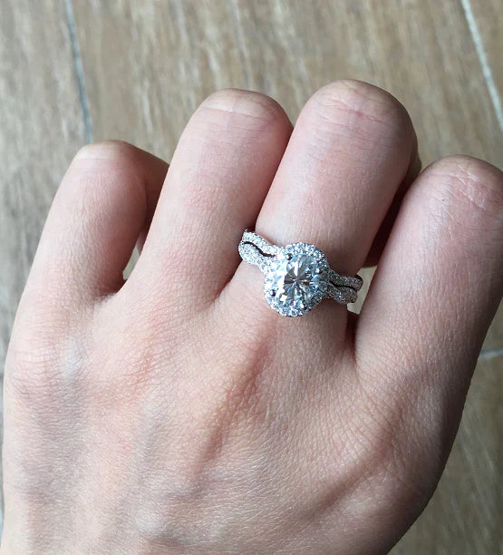 DovEggs halo engagement ring only semi-mount only(Exclusively to DovEggs Stones)