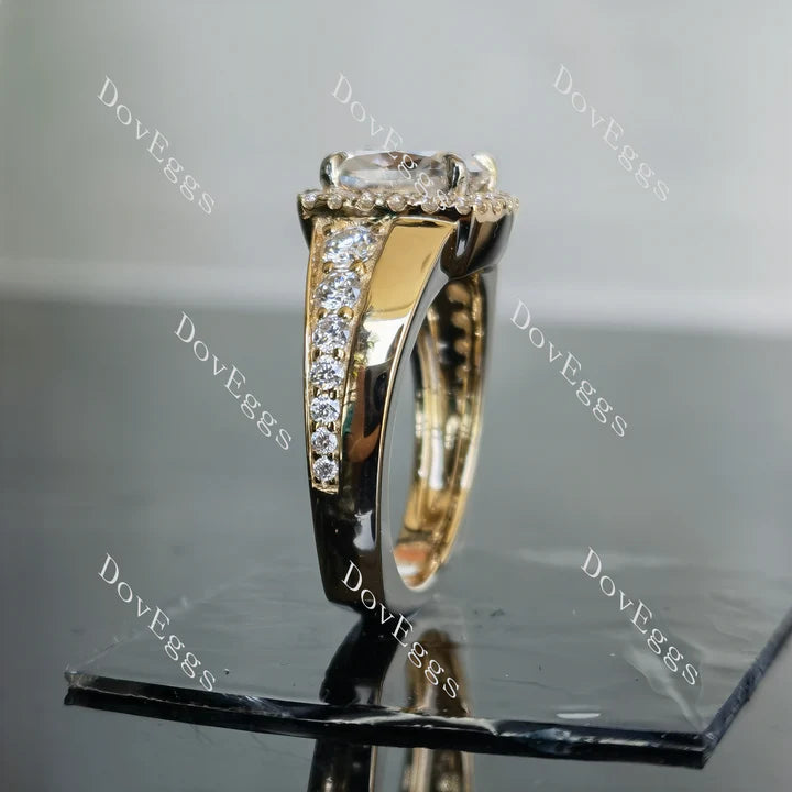 SERENITY halo engagement ring semi-mount only(Exclusively to DovEggs Stones)