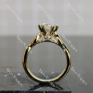 Doveggs curved vintage engagement ring only semi-mount only(Exclusively to DovEggs Stones)