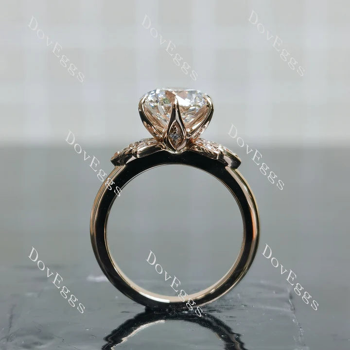 Doveggs floral engagement ring semi-mount only(Exclusively to DovEggs Stones)