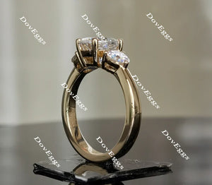 Doveggs three-stone engagement ring only semi-mount only(Exclusively to DovEggs Stones)