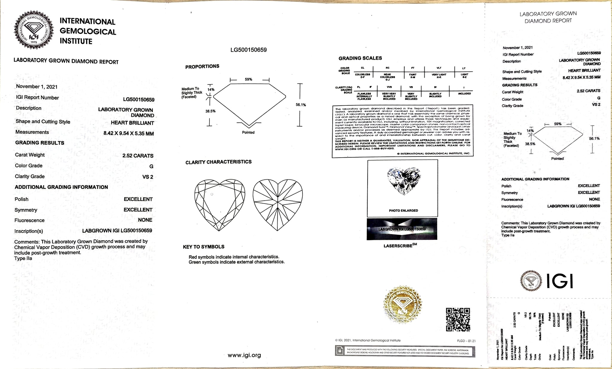 Doveggs 2.52ct heart G color VS2 Clarity Excellent cut lab diamond stone(certified)