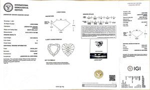 Doveggs 2.52ct heart G color VS2 Clarity Excellent cut lab diamond stone(certified)