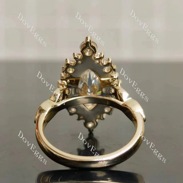 IAIAK halo engagement ring only semi-mount only(Exclusively to DovEggs Stones)