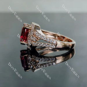 Doveggs art deco engagement ring only semi-mount only(Exclusively to DovEggs Stones)