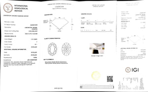 Doveggs 1.01ct oval F color VS1 Clarity Excellent cut lab diamond stone(certified)