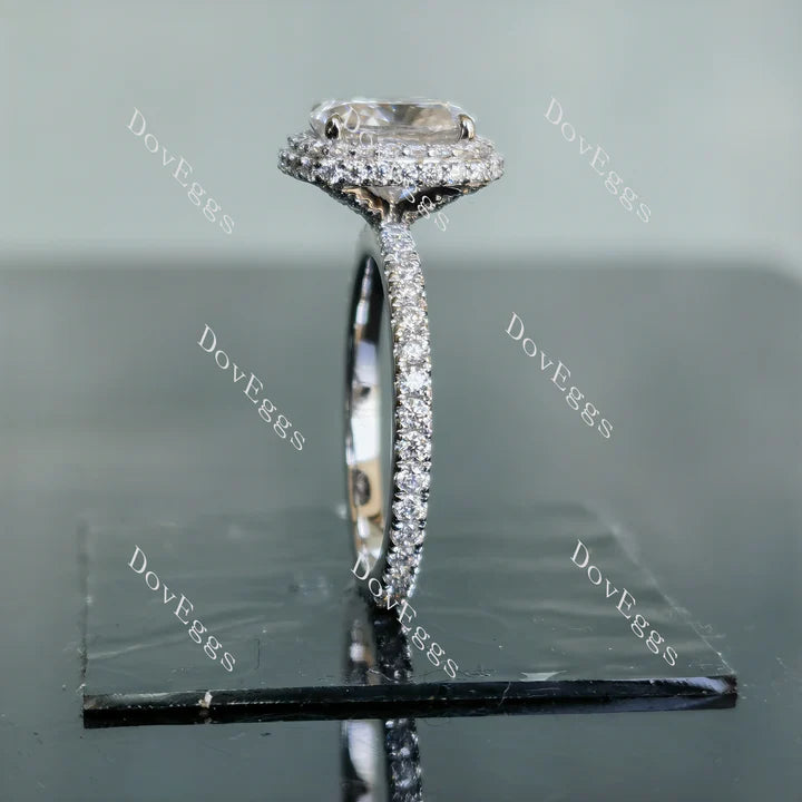 DovEggs halo full eternity pave engagement ring semi-mount only(Exclusively to DovEggs Stones)