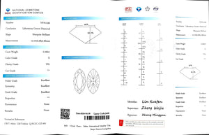 Doveggs 2.250 Marquise G color VS1 Clarity Excellent cut lab diamond stone(certified)