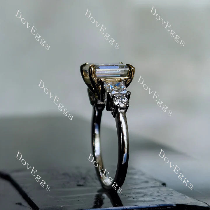 DovEggs side stones engagement ring semi-mount only(Exclusively to DovEggs Stones)