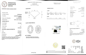 Doveggs 1.38ct oval F color VS1 Clarity Excellent cut lab diamond stone(certified)