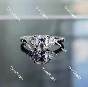 Doveggs three-stone engagement ring semi-mount only(Exclusively to DovEggs Stones)