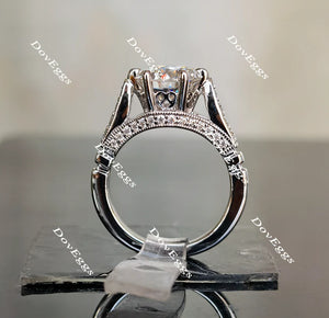 Doveggs art deco engagement ring semi-mount only(Exclusively to DovEggs Stones)