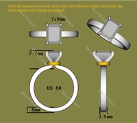 Doveggs solitaire engagement ring semi-mount only(Exclusively to DovEggs Stones)