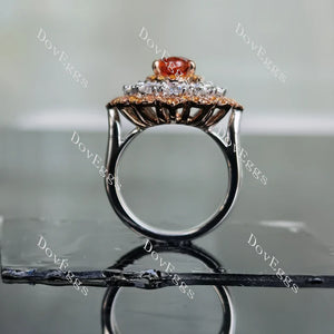 DovEggs floral halo engagement ring semi-mount only(Exclusively to DovEggs Stones)