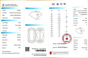 Doveggs 4.55ct modified elongated cushion Fancy Orange color VVS1  Clarity Excellent cut lab diamond stone(certified)