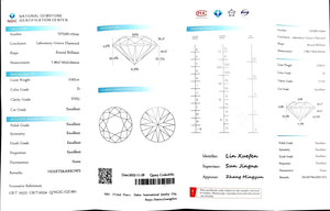 Doveggs 2.051ct round D color VVS1 Clarity Excellent cut lab diamond stone(certified)