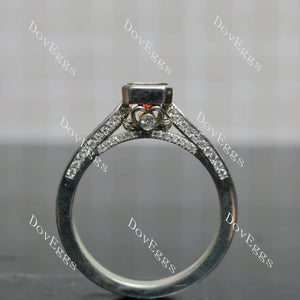 Doveggs bezel pave engagement ring semi-mount only(Exclusively to DovEggs Stones)