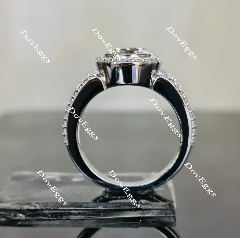 Doveggs halo engagement ring semi-mount only(Exclusively to DovEggs Stones)