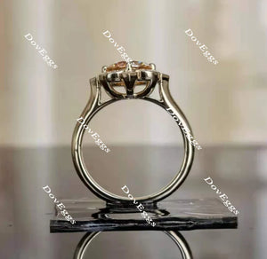 The Diane flower shape engagement ring only semi-mount only(Exclusively to DovEggs Stones)