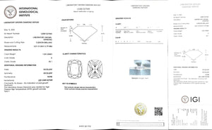 Doveggs 1.03ct cushion D color VS1 Clarity Excellent cut lab diamond stone(certified)