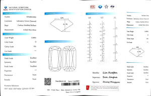 Doveggs 2.506ct Modified elongated cushion D color VS1 Clarity Excellent cut lab diamond stone(certified)