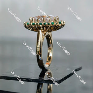 Doveggs floral halo engagement ring only semi-mount only(Exclusively to DovEggs Stones)